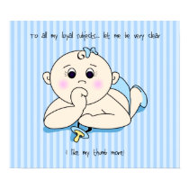 Thumb Sucking Baby Boy Poster posters