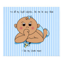 Thumb Sucking Baby Boy Poster posters