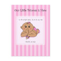 Thumb Sucking Baby Girl Announcement postcards
