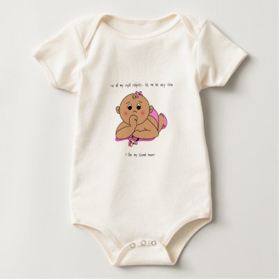 Thumb Sucking Baby Girl Onesie Shirt by pooja1008
