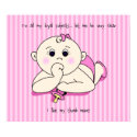 Thumb Sucking Baby Girl Poster posters
