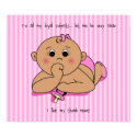 Thumb Sucking Baby Girl Poster posters