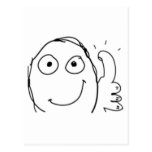 Thumb up Comic Meme. Postcards