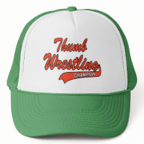 Thumb Wrestling Champion hats