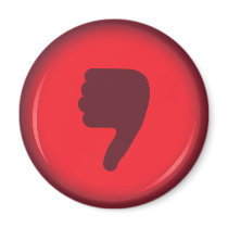 Thumbs down. fridge magnet