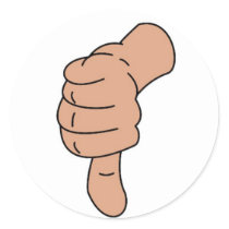 Thumbs down stickers