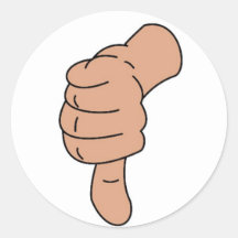 Thumbs down stickers