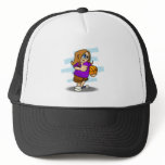 thumbs up basketball girl trucker hat