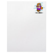 thumbs up basketball girl letterhead design