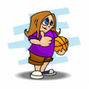 thumbs up basketball girl