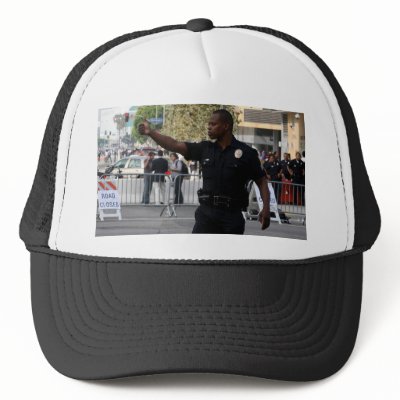 Thumbs Up - Cop at  Funeral in LA Trucker Hat by pantavila