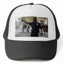 Thumbs Up - Cop at  Funeral in LA hats
