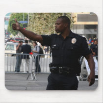 Thumbs Up - Cop at  Funeral in LA mousepads
