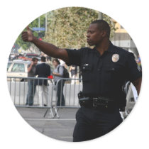 Thumbs Up - Cop at  Funeral in LA stickers