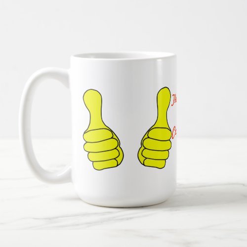 Thumbs Up For Coffee Break Mug Template zazzle_mug