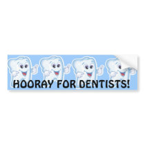 Thumbs up for dental hygiene! bumper stickers