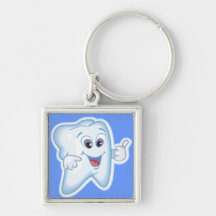 Thumbs up for dental hygiene! keychains