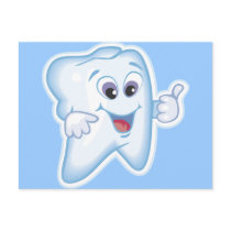 Thumbs up for dental hygiene! postcards