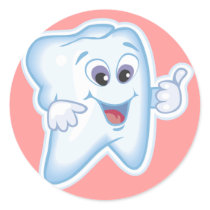 Thumbs up for dental hygiene! stickers