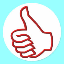 Thumbs Up hand stickers