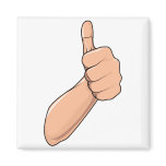Thumbs Up / Hitchhiking Hand Sign Gesture 3 Magnet