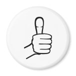 Thumbs up fridge magnets