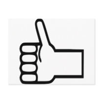Thumbs up postcards