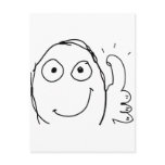 Thumbs up post cards