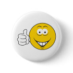 Thumbs Up Smiley Face Pinback Buttons