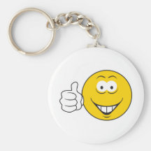 Thumbs Up Smiley Face Key Chains