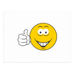 Thumbs Up Smiley Face Post Cards