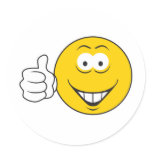 Thumbs Up Smiley Face Sticker