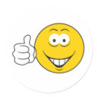 round_sticker - Make people smile with this silly expressive smiley face design!