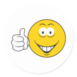 Thumbs Up Smiley Face stickers