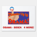 Thumbs up to Obama Biden sign