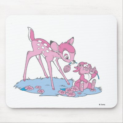 Thumper and Bambi Eating Fruit mousepads