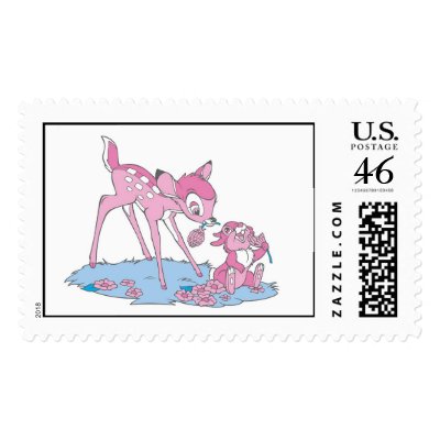 Thumper and Bambi Eating Fruit postage