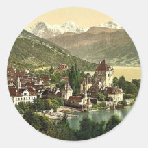 Thun, Oberhofen, Bernese Oberland, Switzerland cla Sticker