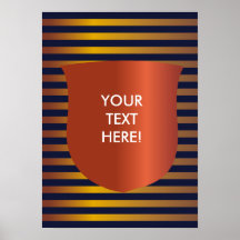 THUNDER CREST STRIPES POSTER GOLD