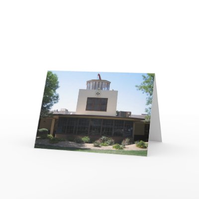 Thunderbird Control Tower Greeting Cards by maebelone