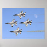 Thunderbirds que vuelan en poster de la formación