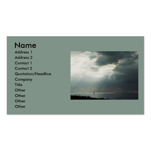Thunderstorm Sailing Business Card Template (front side)