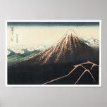Thunderstorms Beneath The Summitt, Hokusai, 1830 posters