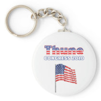 Thune Patriotic American Flag 2010 Elections Keychains