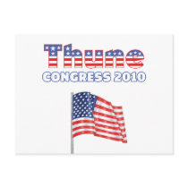 Thune Patriotic American Flag 2010 Elections Postcards