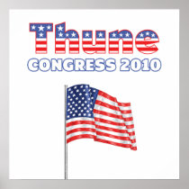 Thune Patriotic American Flag 2010 Elections Posters