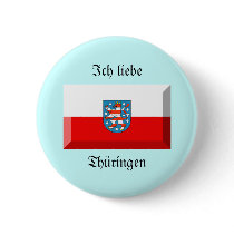 Thuringen Flag Gem Button