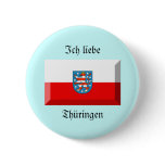 Thuringen Flag Gem Button