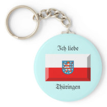 Thuringen Flag Gem Keychains
