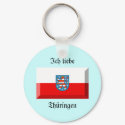 Thuringen Flag Gem keychains